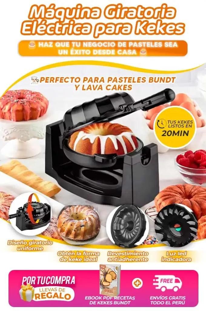 MÁQUINA GIRATORIA ELÉCTRICA PARA HACER KEKES