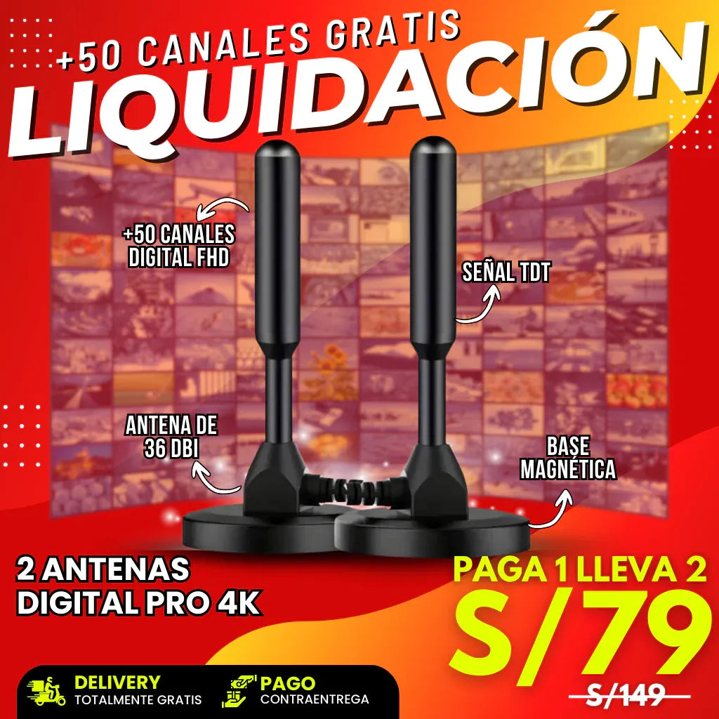 NUEVO ANTENA DIGITAL PRO 4K - PAGA 1 LLEVA 2